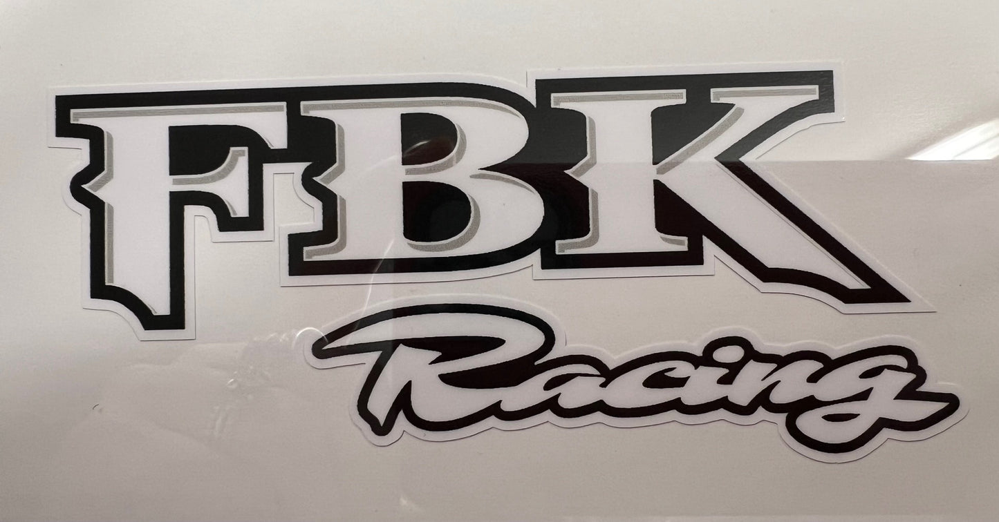 FBK Racing Sticker/White