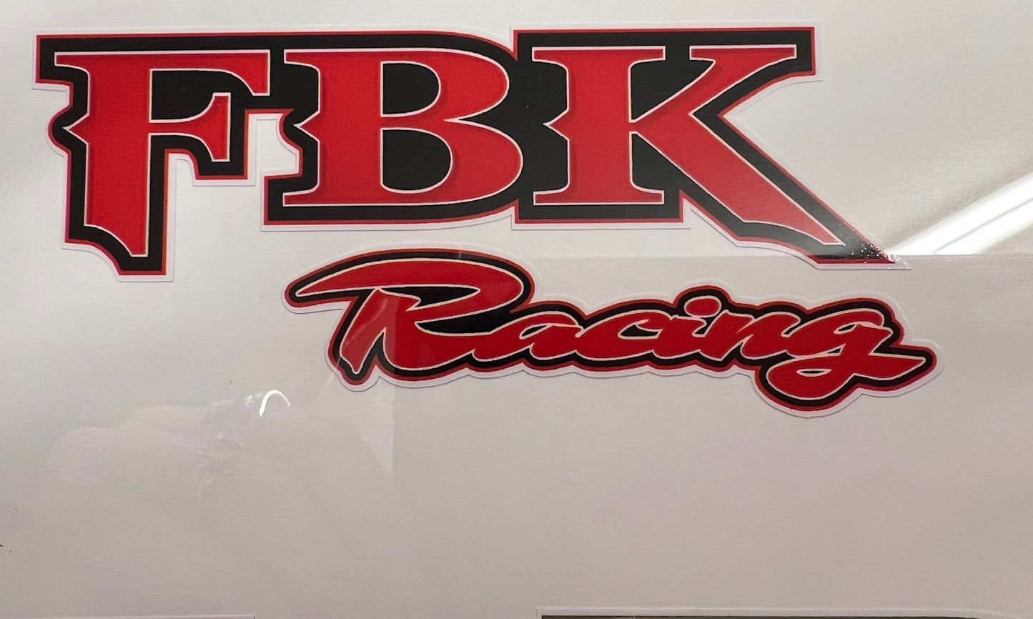 FBK Racing Sticker/Red