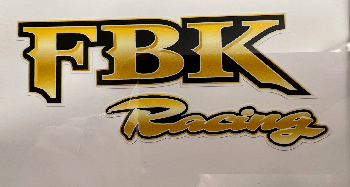 FBK Racing Sticker/Gold