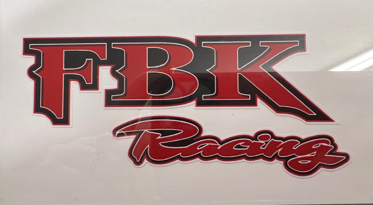 FBK Racing Sticker/Dark Red