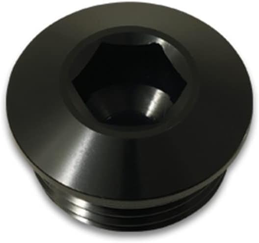 Vibrant -6AN ORB Slimline Port Plug w/O-Ring - Anodized Black (10992)