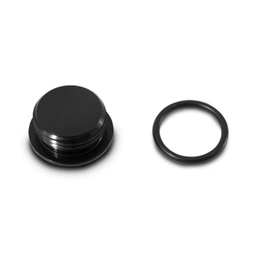 Vibrant -6AN ORB Slimline Port Plug w/O-Ring - Anodized Black (10992)