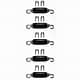 Stainless Exhaust Hook and Tension Spring for Slip Joint - Black Silicone (5 Pack)
