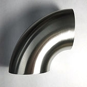 2.5" SS304 90° Elbow - 1D / 2.5" CLR - 16GA / .065" - No Leg
